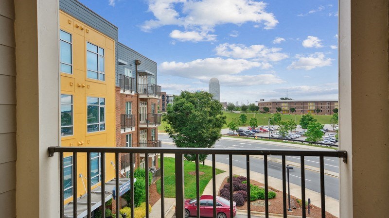 Balcony at Link Apartments® Brookstown, Winston Salem