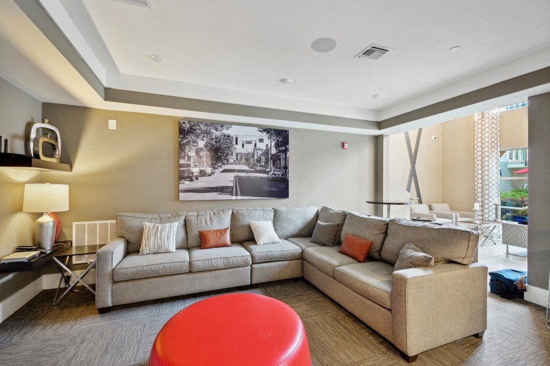Modern Living Room at Link Apartments® Brookstown, Winston Salem