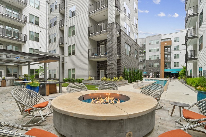 Outdoor Firepit at Link Apartments® Montford, Charlotte, NC