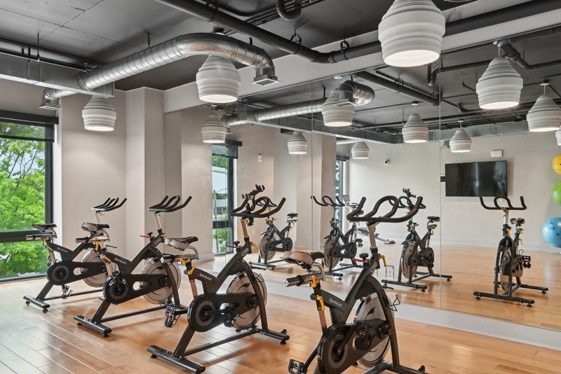 Peloton Bikes at Link Apartments® Montford, Charlotte