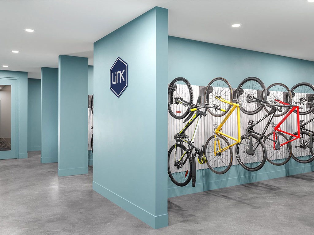 Bike Room Bike Room at Link Apartments® Grant Park, Atlanta, Georgia