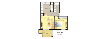 a floor plan of a home with bedrooms and a living room