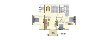 Unit-3E Floor Plan at Crescent Cove Apartments, Colorado, 80620