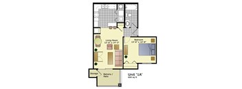 a floor plan of a small house with bedrooms and a living room