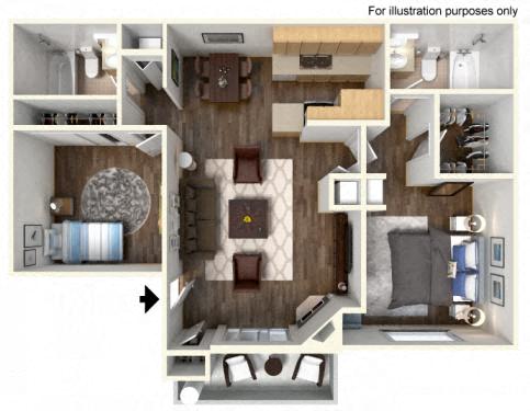 The Mesa Floor Plan at Cheyenne Villas, North Las Vegas, Nevada