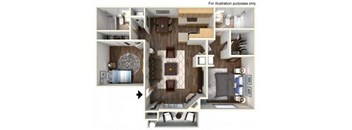 2 Bed 2 Bath Floor Plan at Craig Ranch Villas, North Las Vegas, NV