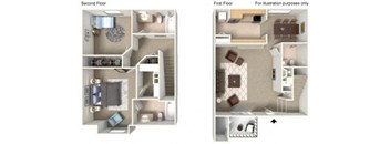 Mesa Floor Plan at Rome Park Villas, North Las Vegas, 89084