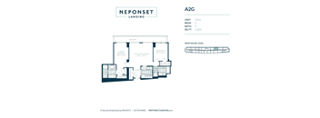 A drawing of a floor plan for a property by Neponset Landing.