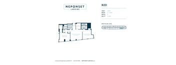A drawing of a floor plan for a property by Neponset Landing.