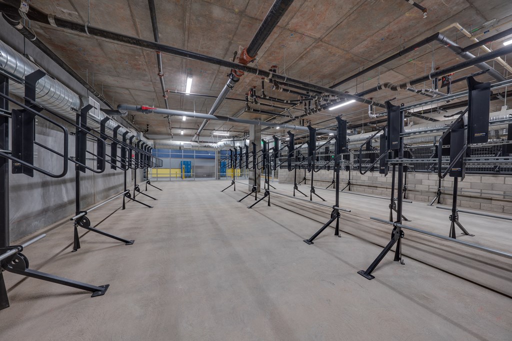 bike storage room at Ladera