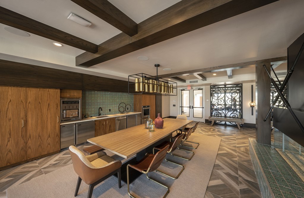 resident lounge and kitchen