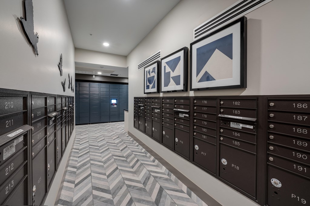 mailroom with package lockers at Ladera