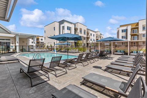 Pool and sundeck at Brix 325