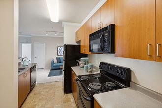Kitchen counter at Waterstone Apartments