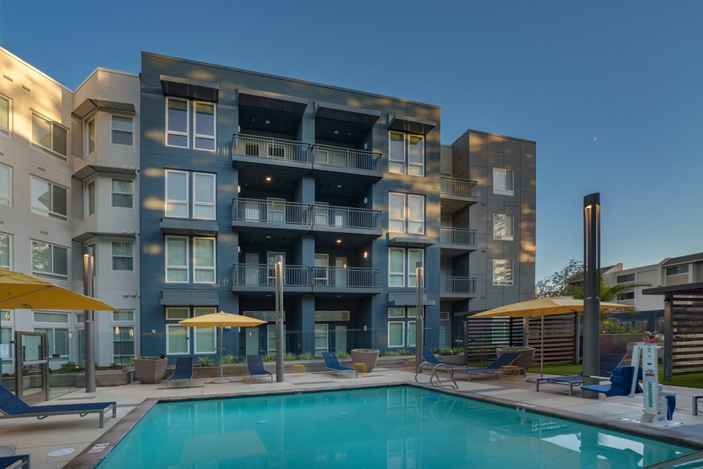 relaxing pool and sundeck at Ladera