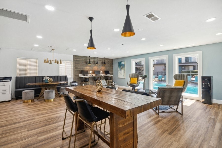 Modern Business Center at The District Apartment Homes