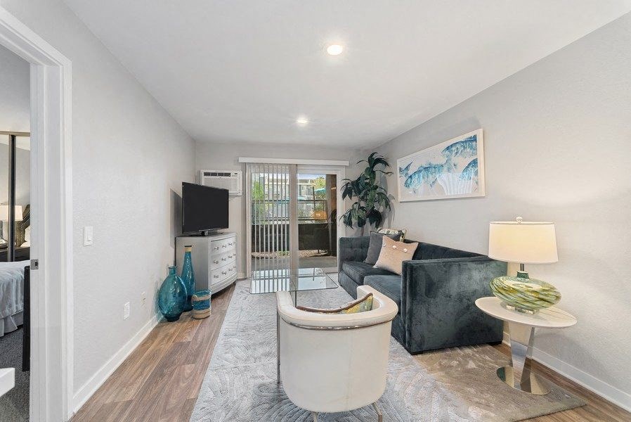 comfortable living room at Pointe Luxe Apartment Homes, San Diego, CA, 92110
