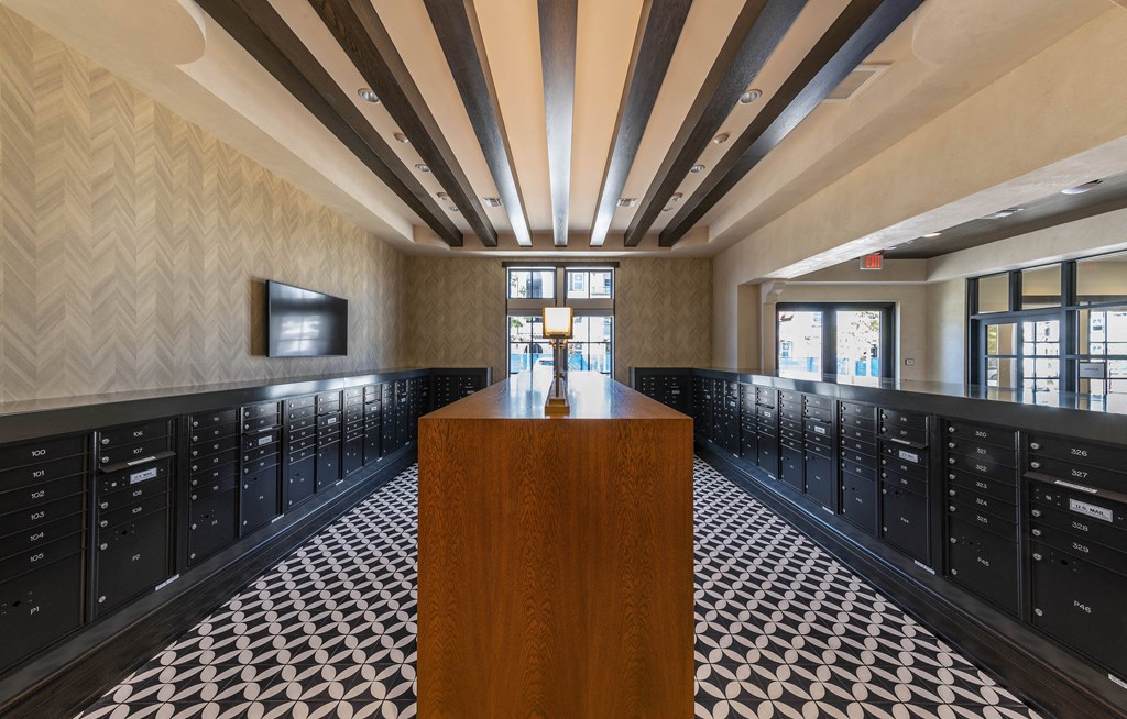 mail room at Marisol Apartments