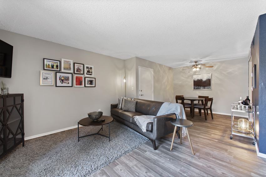 large living room with hardwood large living room with hardwood floors at Morning View Terrace Apartment Homes, Escondido California, 92026