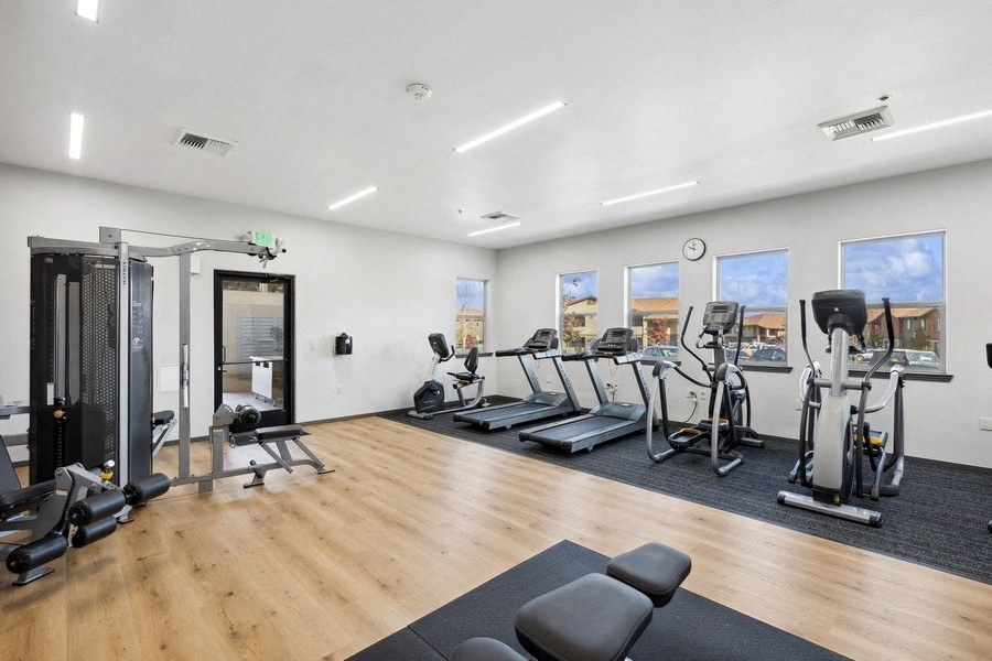 Modern fitness center at North Peak