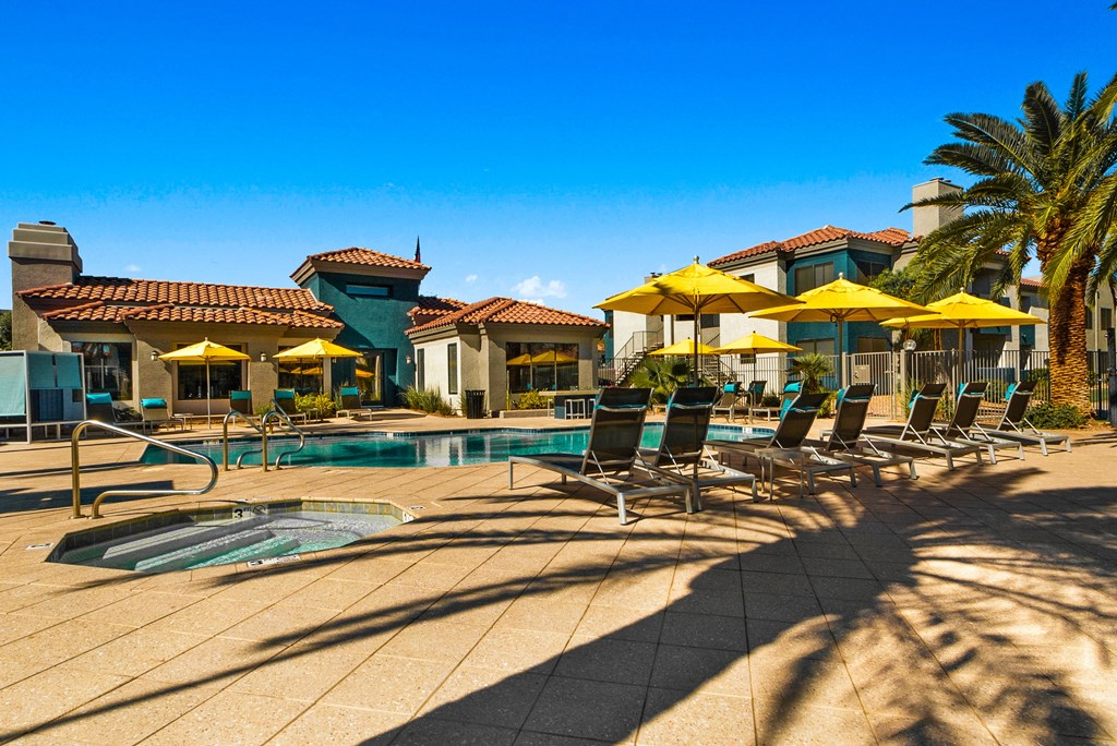 Pool side at Sonoran Apartment Homes