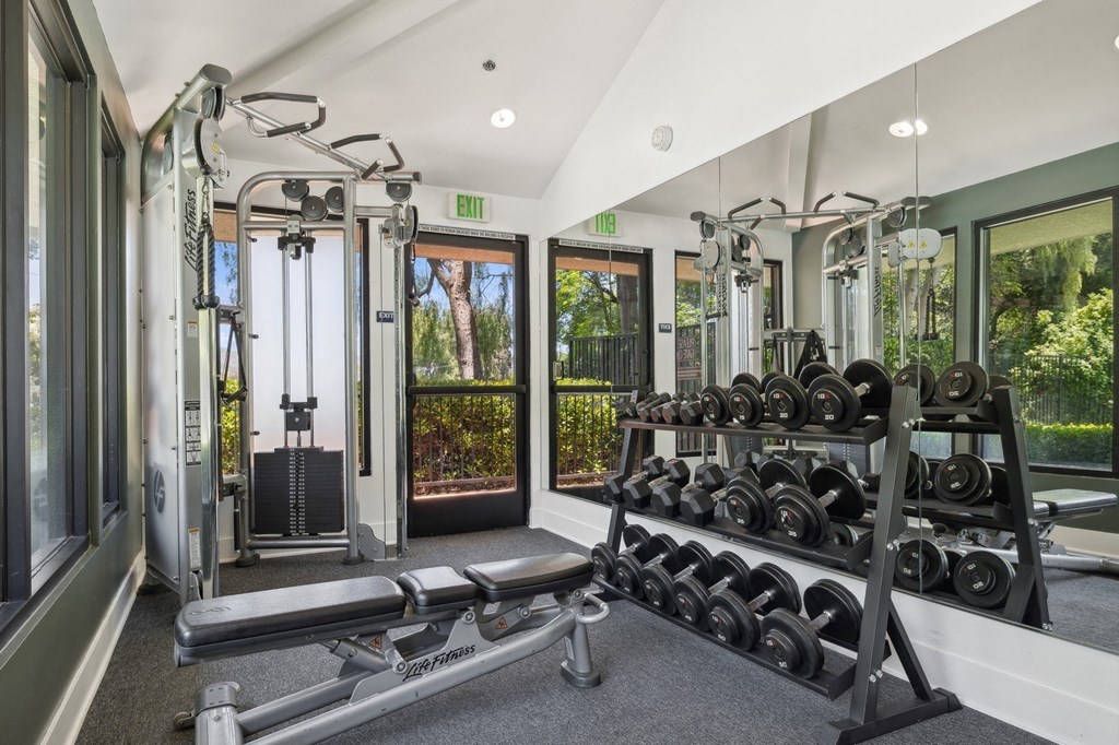 fitness center at The Lexington Apartment Homes