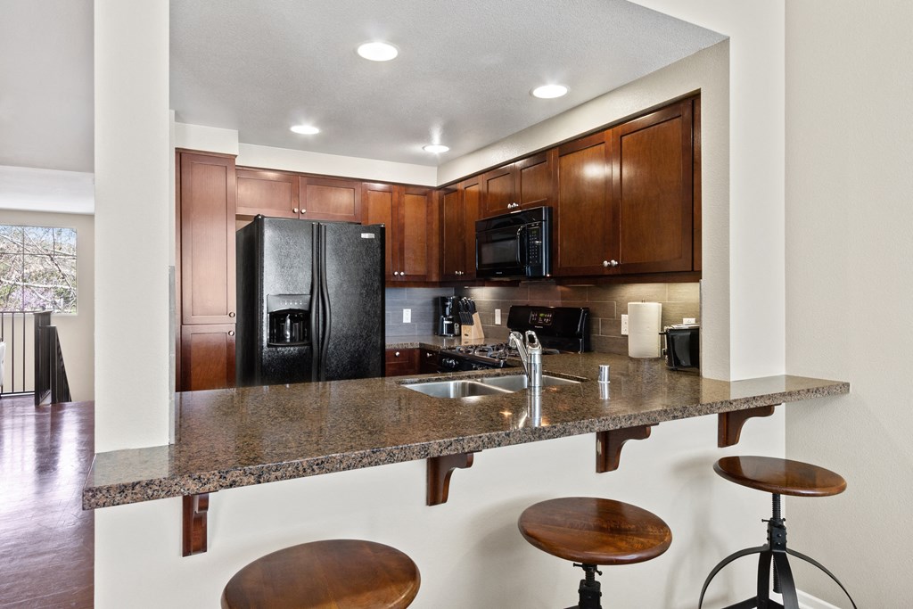 Kitchen Bar at Ontario Town Square Townhomes