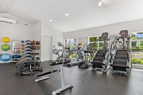 Modern fitness center at Hearth