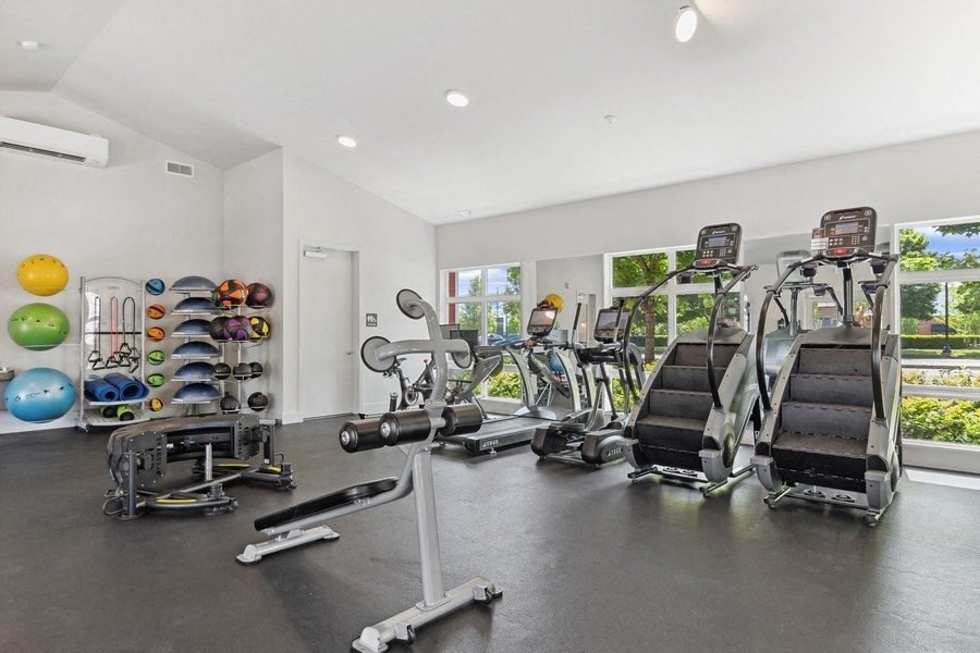 Modern fitness center at Hearth