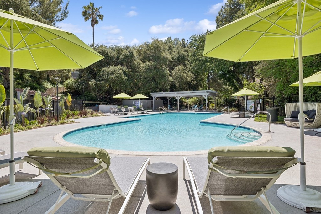 resort style pool at The Lexington Apartment Homes