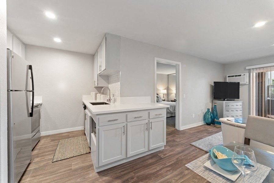 kitchen and dining room