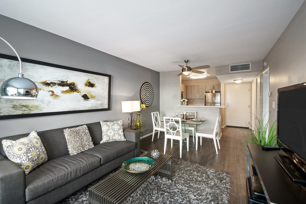 Living Room at Pine at 6th