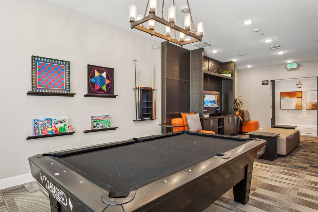 the preserve at ballantyne commons game room with a pool table