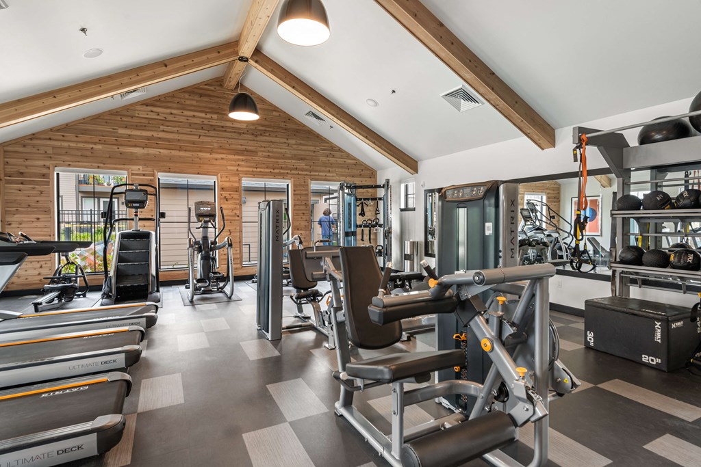 Fitness center at Zera at Reed Crossing