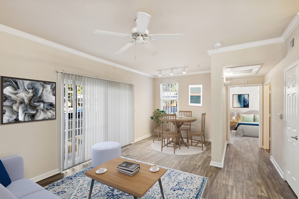 Living space at Waterstone Apartments