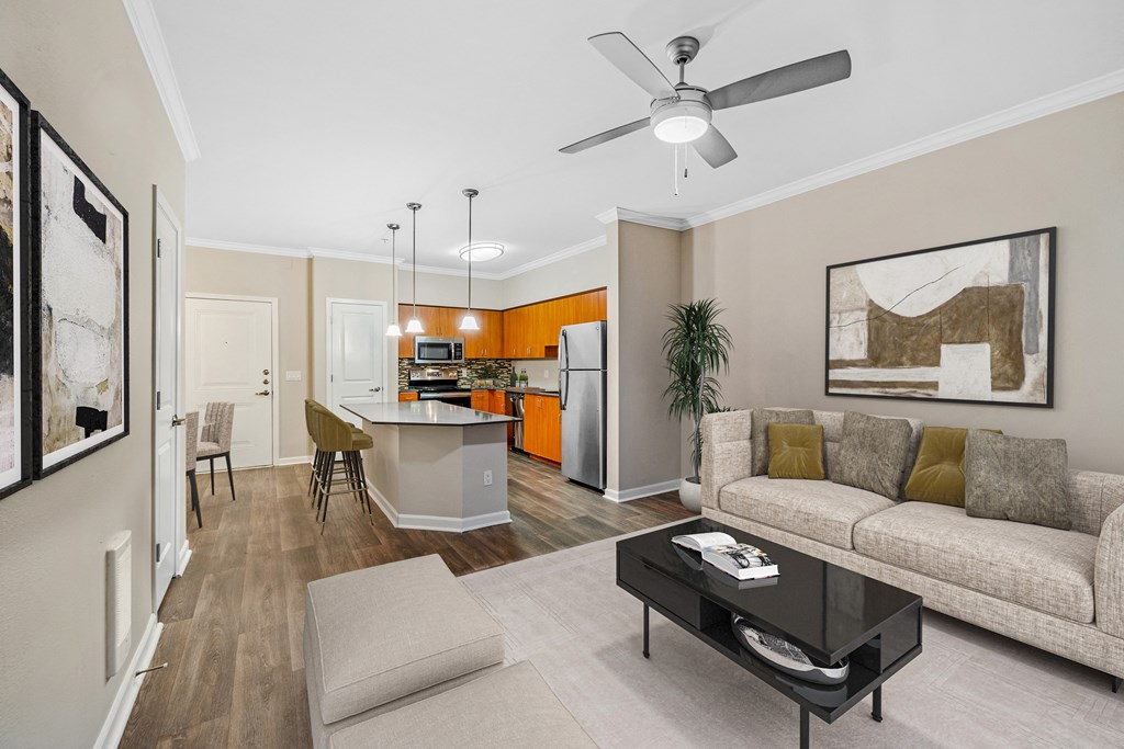 Open floor plan at Beaumont Apartments