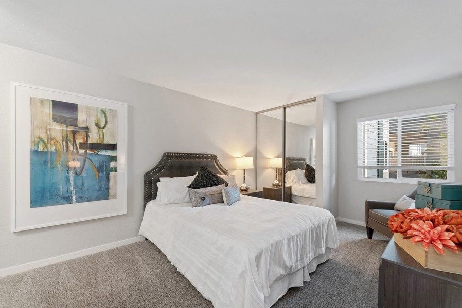spacious bedroom at Pointe Luxe Apartment Homes, San Diego, California