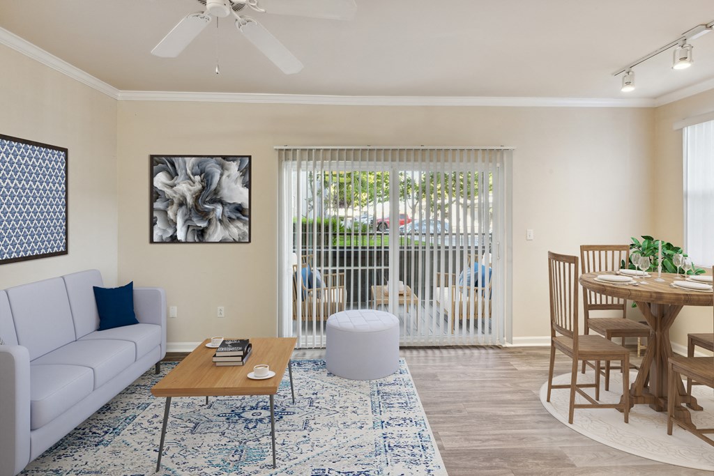 Living room at Waterstone Apartments