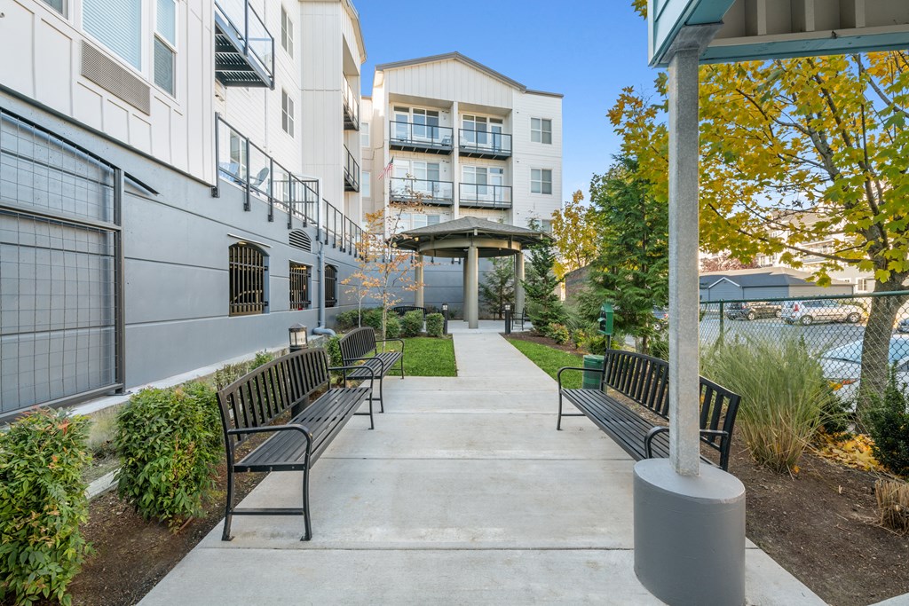 Paved grounds at Maddox Apartments