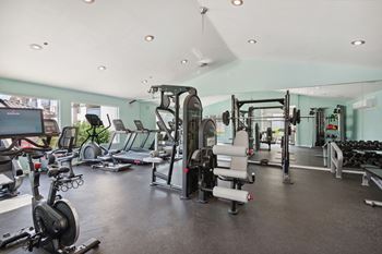 Fitness center at Garden Grove Apartments