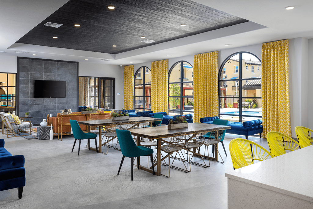 Resident Lounge Plus Kitchen at Las Positas Apartments, California, 93010