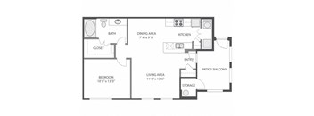 A1 Floor Plan at Victoria Arbors Apartment Homes