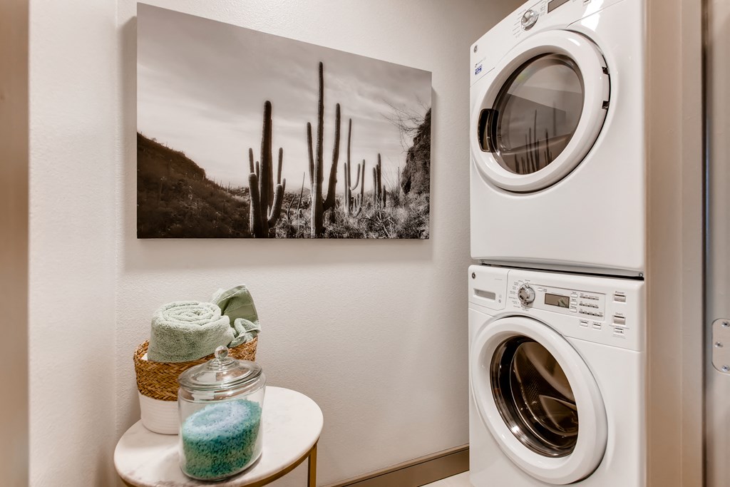 Stacked Washer and Dryer at The Rylan Apartments