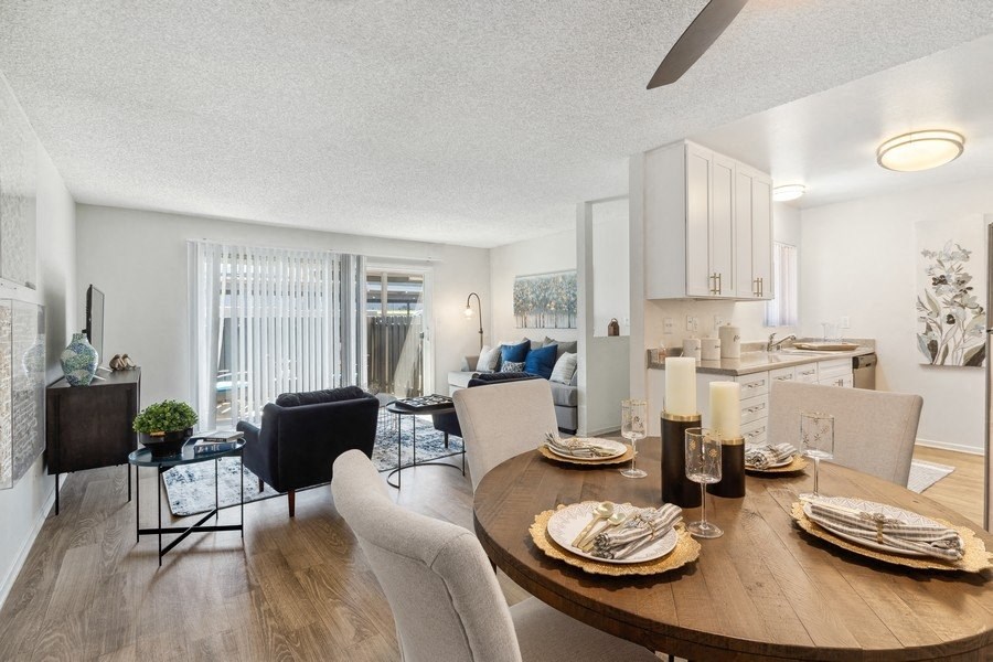 Dining Area at The District Apartment Homes