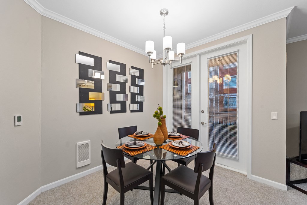 Dining room at Beaumont Apartments, 14001 NE 183rd Street, WA