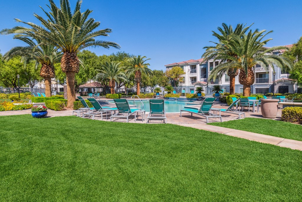 Lawn area at Azure Apartment Homes