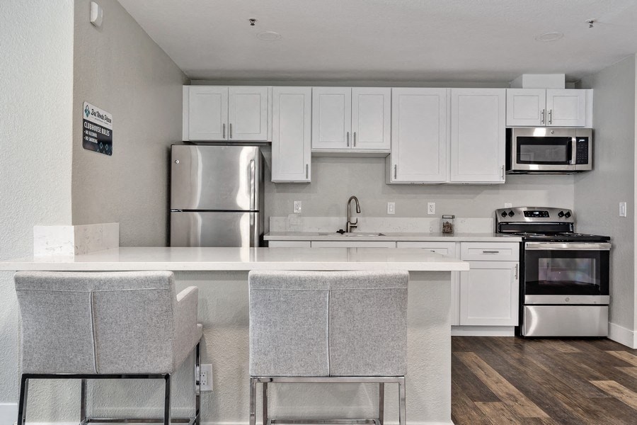 Gourmet Kitchen With Island at Del Norte Place Apartment Homes, El Cerrito, California