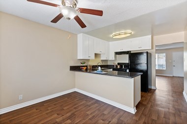 Kitchen and dining area at Terramonte Apartment Homes