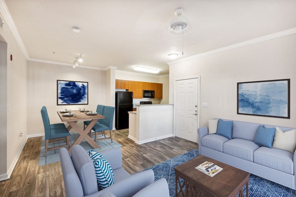 Open floor plan at Waterstone Apartments