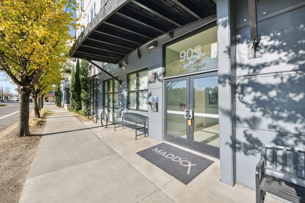 Entrance at Maddox Apartments